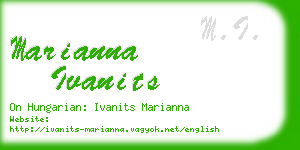 marianna ivanits business card